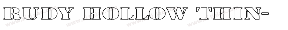 Rudy Hollow Thin字体转换